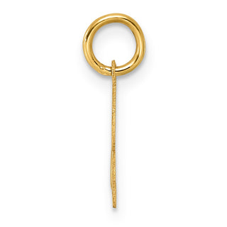 14K Yellow Gold Small Fancy Script Letter Z Initial Charm