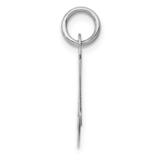 14K White Gold Small Fancy Script Initial A Charm