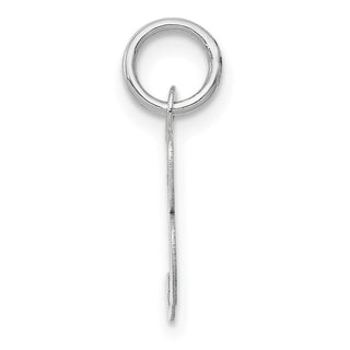 14K White Gold Small Fancy Script Initial B Charm