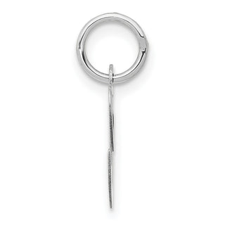 14K White Gold Small Fancy Script Initial C Charm