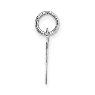14K White Gold Small Fancy Script Initial G Charm