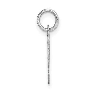 14K White Gold Small Fancy Script Initial H Charm