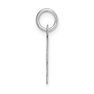 14K White Gold Small Fancy Script Initial L Charm