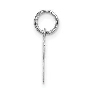 14K White Gold Small Fancy Script Initial P Charm
