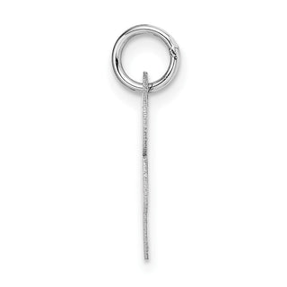 14K White Gold Small Fancy Script Initial R Charm