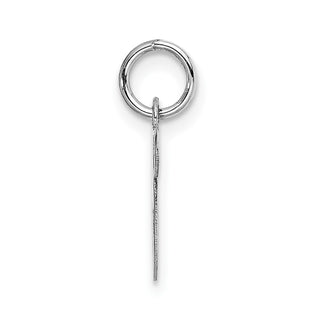 14K White Gold Small Fancy Script Initial S Charm