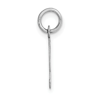 14K White Gold Small Fancy Script Initial T Charm