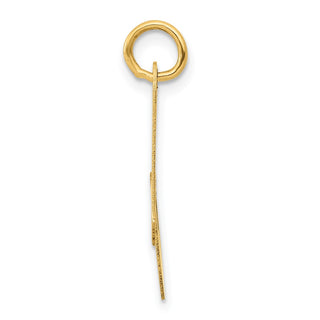 14k Yellow Gold Medium Fancy Script Initial A Charm