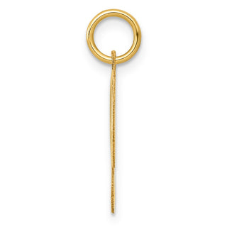 14k Yellow Gold Medium Fancy Script Initial D Charm