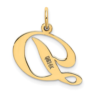14k Yellow Gold Medium Fancy Script Initial D Charm
