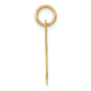 14k Yellow Gold Medium Fancy Script Initial F Charm