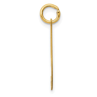14k Yellow Gold Medium Fancy Script Initial I Charm