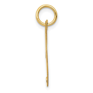 14k Yellow Gold Medium Fancy Script Initial J Charm