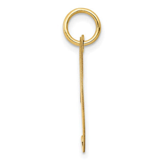 14k Yellow Gold Medium Fancy Script Initial J Charm