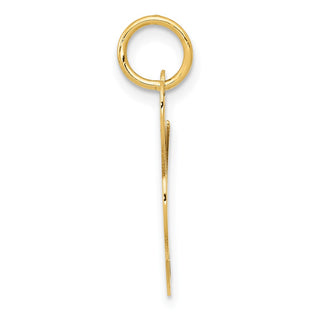 14k Yellow Gold Medium Fancy Script Initial L Charm