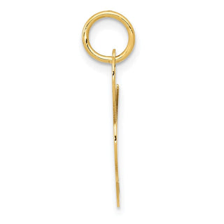 14k Yellow Gold Medium Fancy Script Initial L Charm