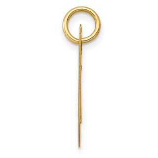 14k Yellow Gold Medium Fancy Script Initial N Charm