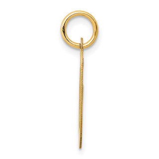 14k Yellow Gold Medium Fancy Script Initial O Charm