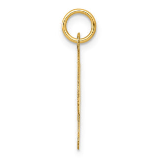 14k Yellow Gold Medium Fancy Script Initial R Charm