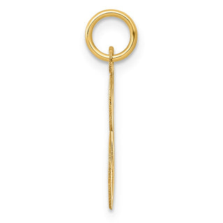 14k Yellow Gold Medium Fancy Script Initial S Charm