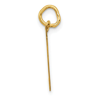 14k Yellow Gold Medium Fancy Script Initial T Charm