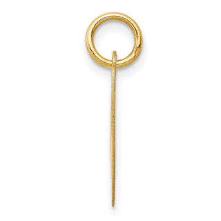 14k Yellow Gold Medium Fancy Script Initial V Charm