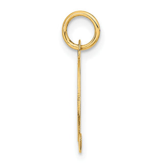 14k Yellow Gold Medium Fancy Script Initial X Charm