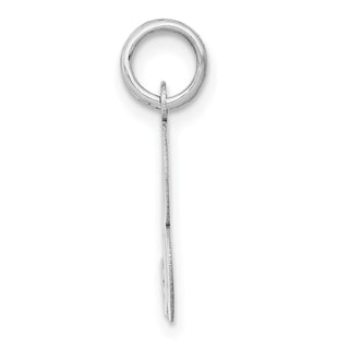 14K White Gold Medium Fancy Script Initial B Charm