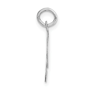 14K White Gold Medium Fancy Script Initial F Charm