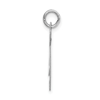 14K White Gold Medium Fancy Script Initial G Charm