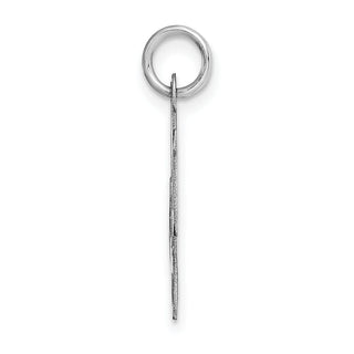 14K White Gold Medium Fancy Script Initial L Charm