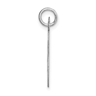 14K White Gold Medium Fancy Script Initial M Charm