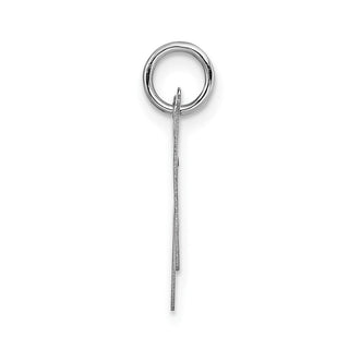 14K White Gold Medium Fancy Script Initial N Charm