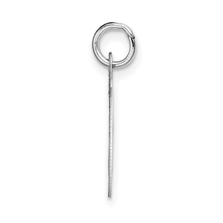 14K White Gold Medium Fancy Script Initial O Charm