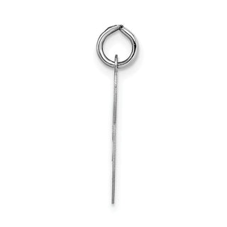 14K White Gold Medium Fancy Script Initial P Charm