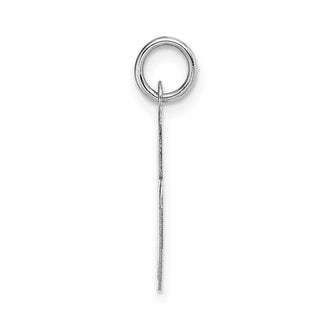 14K White Gold Medium Fancy Script Initial R Charm