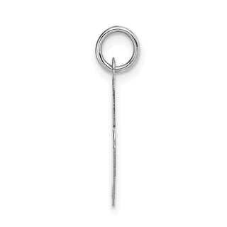 14K White Gold Medium Fancy Script Initial R Charm