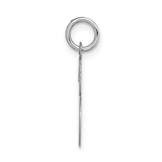 14K White Gold Medium Fancy Script Initial S Charm