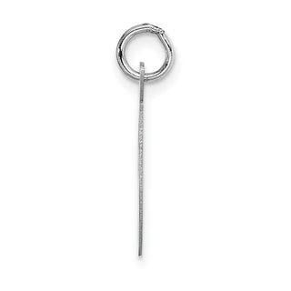 14K White Gold Medium Fancy Script Initial T Charm