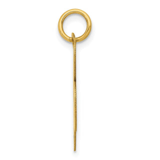 14k Yellow Gold Large Fancy Script Initial B Charm