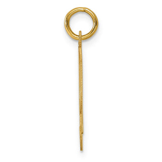 14k Yellow Gold Large Fancy Script Initial B Charm