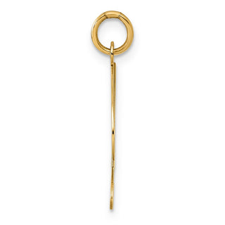 14k Yellow Gold Large Fancy Script Initial D Charm
