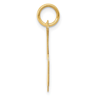 14k Yellow Gold Large Fancy Script Initial K Charm