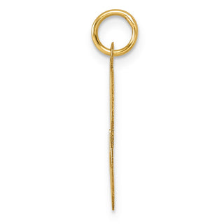 14k Yellow Gold Large Fancy Script Initial L Charm