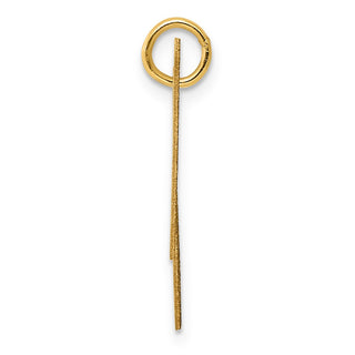 14k Yellow Gold Large Fancy Script Initial N Charm
