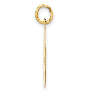 14k Yellow Gold Large Fancy Script Initial O Charm