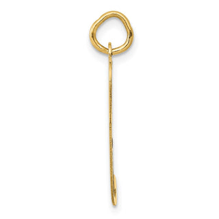 14k Yellow Gold Large Fancy Script Initial P Charm