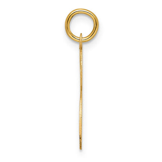 14k Yellow Gold Large Fancy Script Initial S Charm