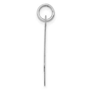 14K White Gold Large Fancy Script Initial A Charm