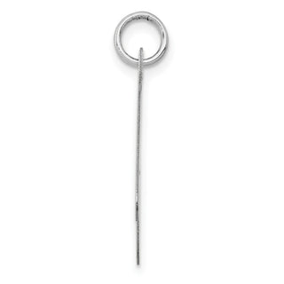 14K White Gold Large Fancy Script Initial A Charm